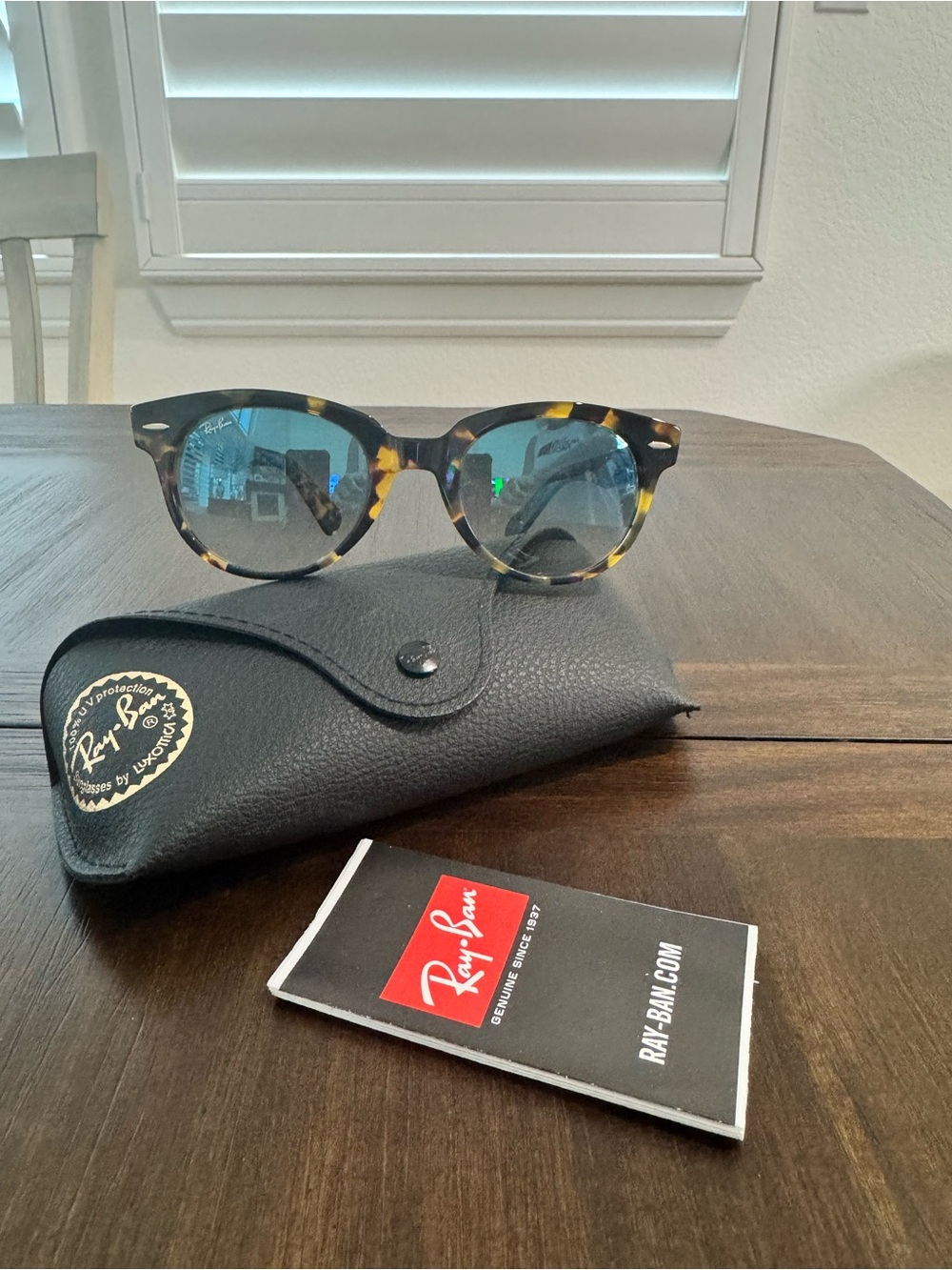 Ray-Ban Tortoiseshell Frames with Dark Lenses